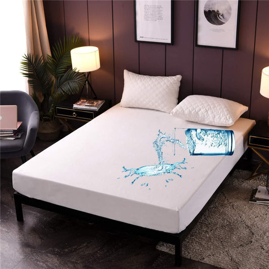 Water Proof Mattress Cover Double Bed King Size Fitted Mattress Protector Anti Slip Bed Sheet - Bed Cover Water Proof - Bed Sheet - Foam Cover - Bed&Cover